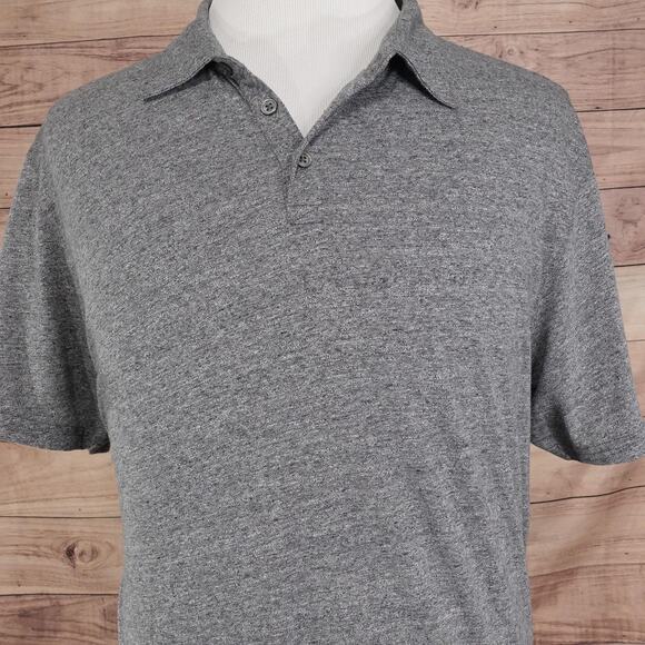 Zachary Prell Polo Shirt Mens 2XL Gray Heather Short Sleeve Modal Blend - Picture 1 of 8